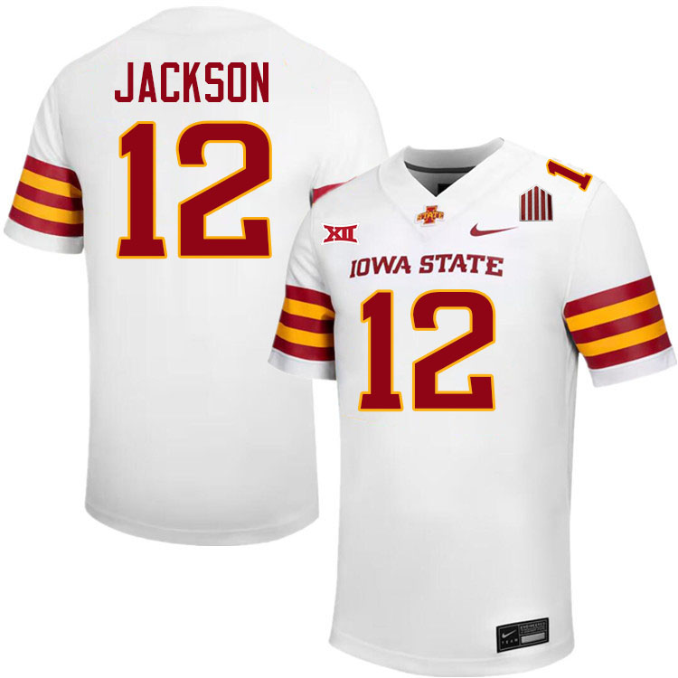 Jaylon Jackson Jersey,Iowa State Cyclones #12 Jaylon Jackson College Jersey Youth-White